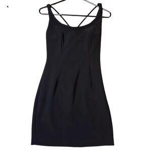 Marciano Los Angeles Black Mini Dress Sleeveless Party Cocktail XS Hidden Zipper
